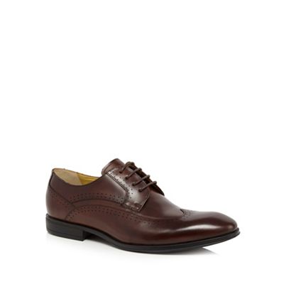 Steptronic Brown leather 'Fusion' wide fit Derby shoes